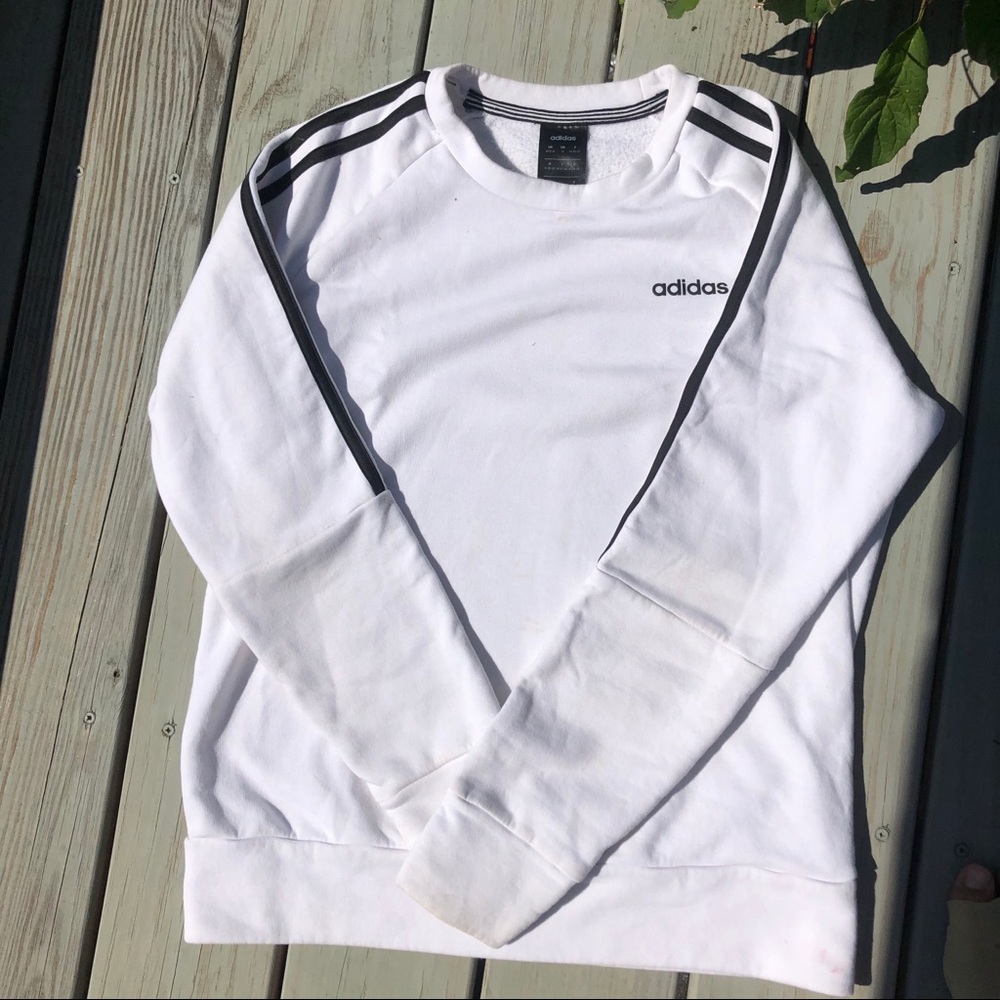 white Adidas jumper